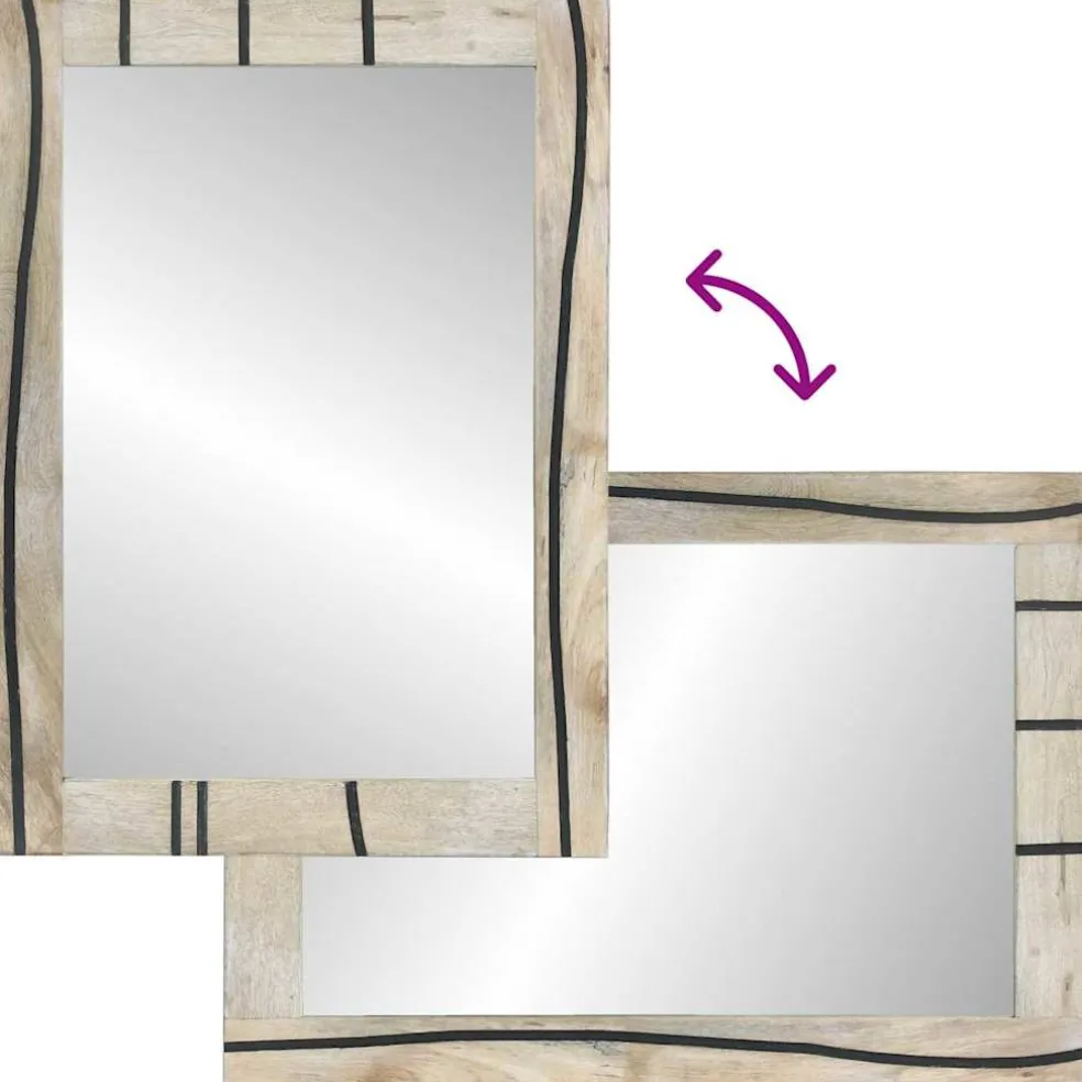 vidaXL Badkamer Spiegel Wit 50 x 2,5 x 70 cm Rechthoekig