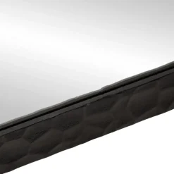 vidaXL Badkamerspiegel 50x70x2,5 cm massief mangohout en glas zwart