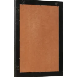 vidaXL Badkamerspiegel 50x70x2,5 cm massief mangohout en glas zwart