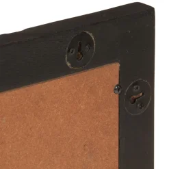 vidaXL Badkamerspiegel 50x70x2,5 cm massief mangohout en glas zwart
