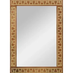 vidaXL Badkamerspiegel 50x70x2,5 cm massief mangohout en glas