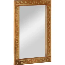 vidaXL Badkamerspiegel 50x70x2,5 cm massief mangohout en glas
