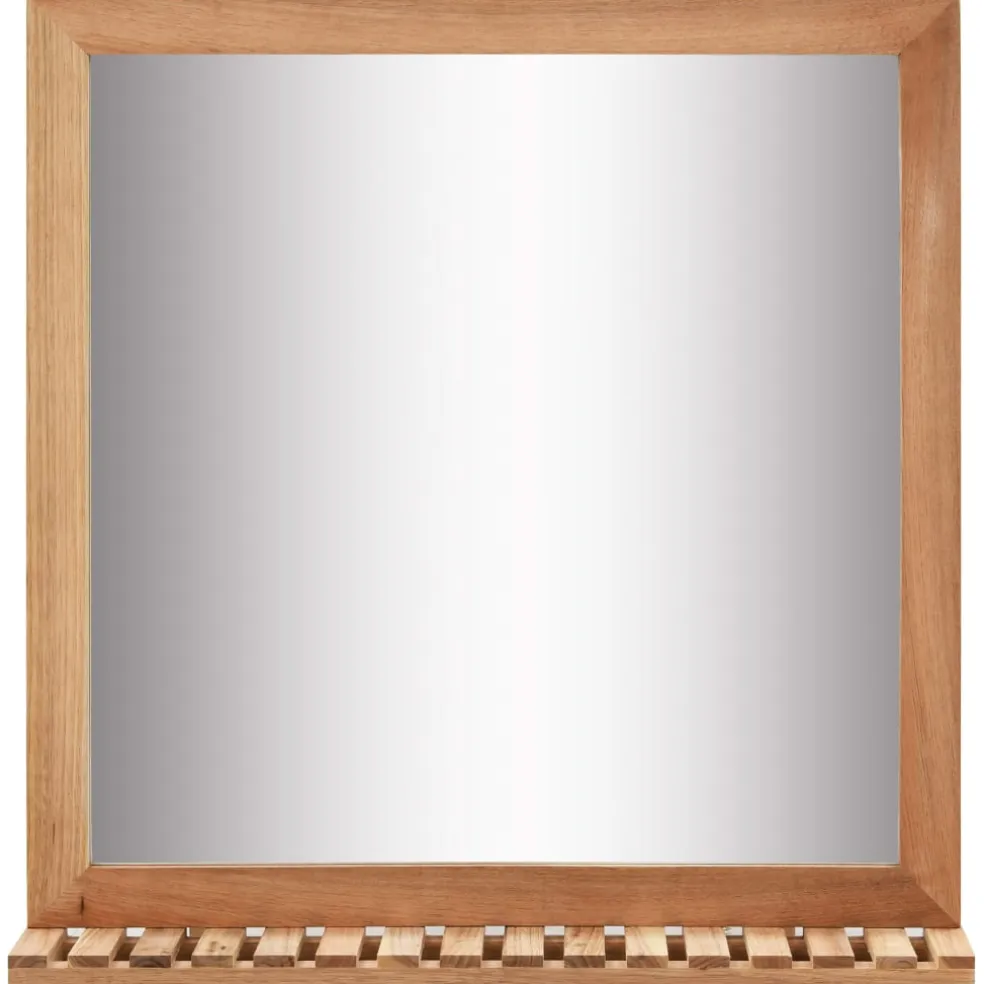 vidaXL Badkamerspiegel 60x12x62 massief walnotenhout