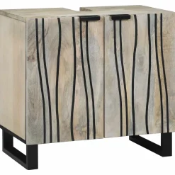 vidaXL Badkamertenk te kast Wit 62 x 33 x 58 cm Bewerkt hout