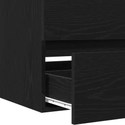 vidaXL Badkamertenk te kast Zwart Eiken 100 x 39 x 62 cm Bewerkt hout