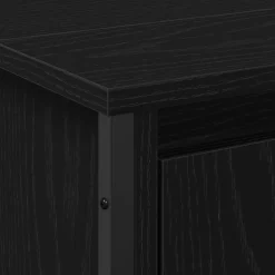 vidaXL Badkamertenk te kast Zwart Eiken 91 x 35 x 60 cm Bewerkt hout
