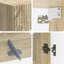 vidaXL Badkamer wandkast ARNHEM Sonoma Eiken 30 x 31 x 59 cm