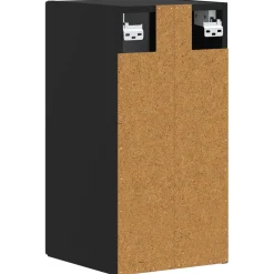 vidaXL Badkamer wandkast HAARLEM Zwart 30 x 31 x 59 cm Bewerkt hout