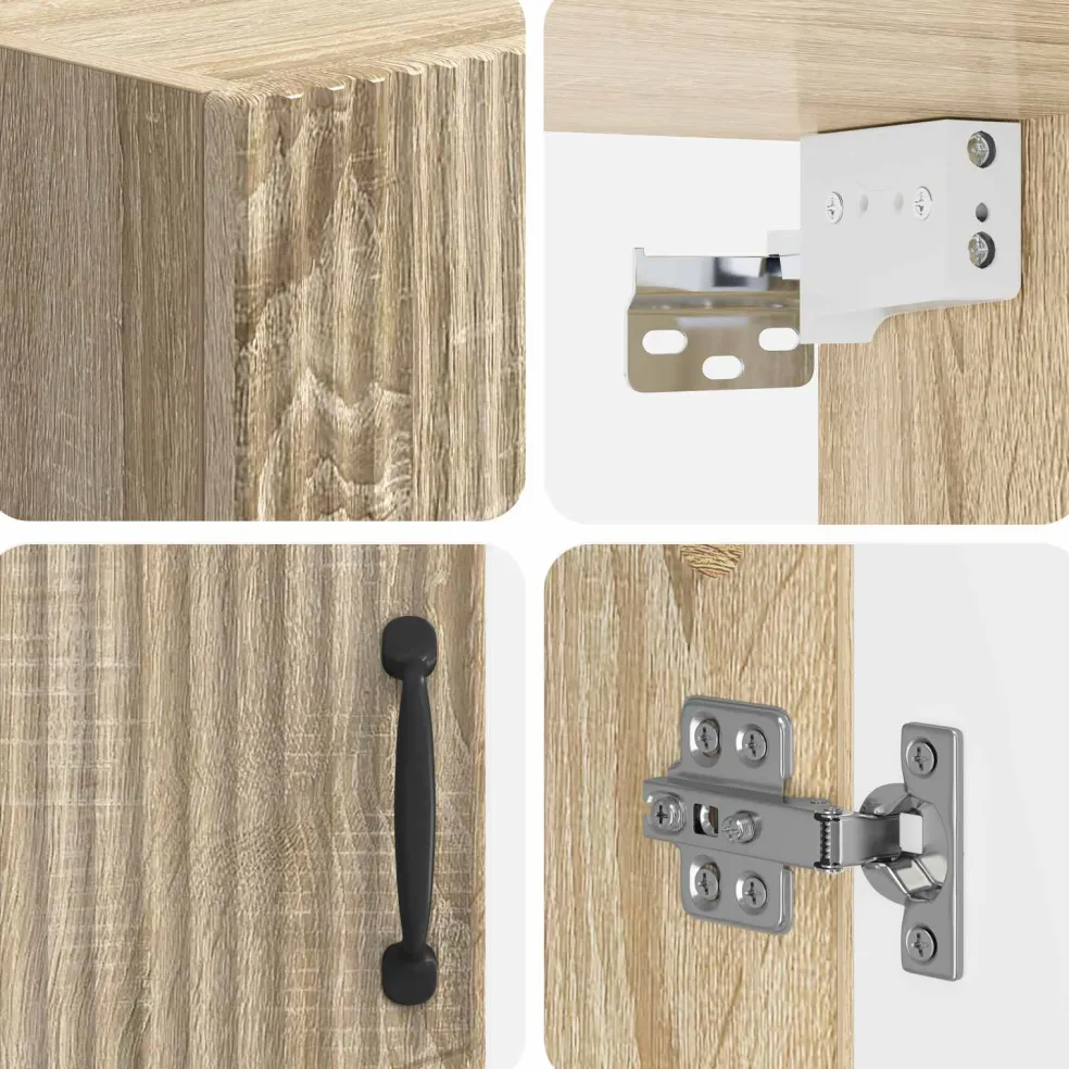 vidaXL Badkamer wandkast HOORN Sonoma Eiken 30 x 31 x 59 cm