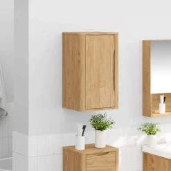 vidaXL Badkamer wandkast met plank FLORO Wasbruin 35 x 30 x 60 cm