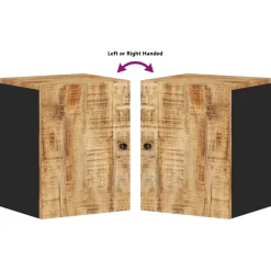 vidaXL Badkamerwandkast 38x33x48 cm massief mangohout