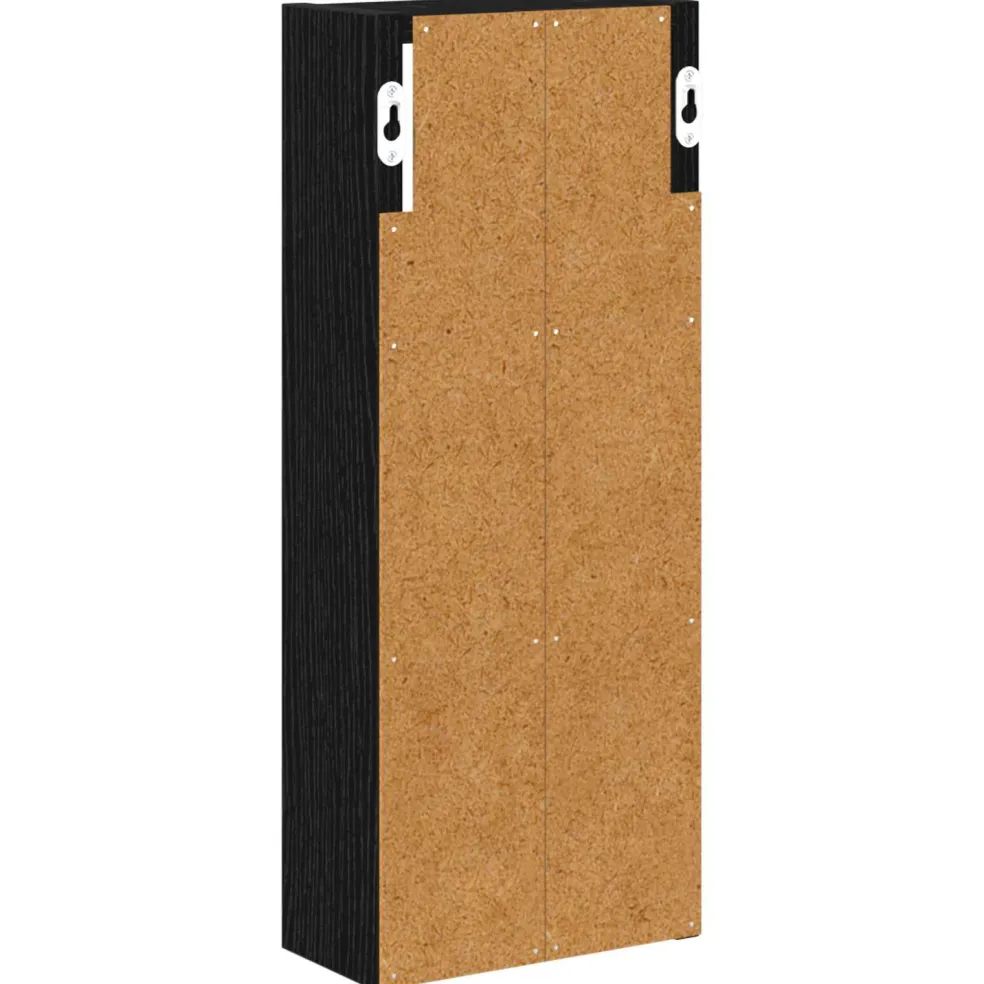 vidaXL Badkamer wandkast Zwarte Eik 20 x 10 x 50 cm Geconstrueerd hout