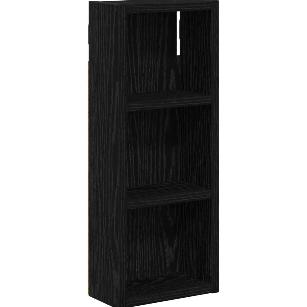 vidaXL Badkamer wandkast Zwarte Eik 20 x 10 x 50 cm Geconstrueerd hout