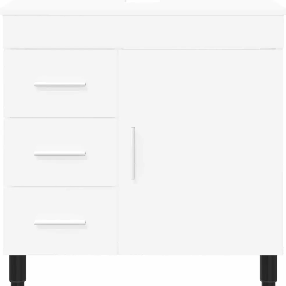 vidaXL Badkamer Waskom Wit 60 x 35 x 60 cm Bewerkt hout