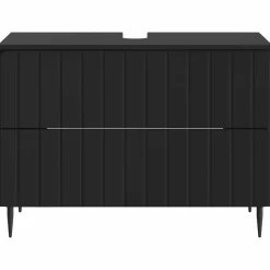 vidaXL Badkamer wastafelkast ZWOLLE Zwart 82 x 41 x 58,5 cm