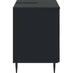 vidaXL Badkamer wastafelkast ZWOLLE Zwart 82 x 41 x 58,5 cm