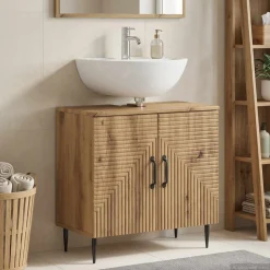 vidaXL Badkamer wastafelkast ARNHEM Sonoma Eiken 82 x 41 x 59 cm