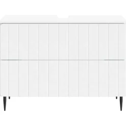 vidaXL Badkamer wastafelkast ZWOLLE Wit 82 x 41 x 58,5 cm Bewerkt hout