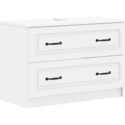 vidaXL Badkamer wastafelkast UTRECHT Wit 82 x 41 x 56 cm Bewerkt hout