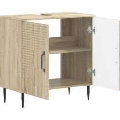 vidaXL Badkamer wastafelkast HAARLEM Sonoma Eiken 59,5 x 31,5 x 59 cm