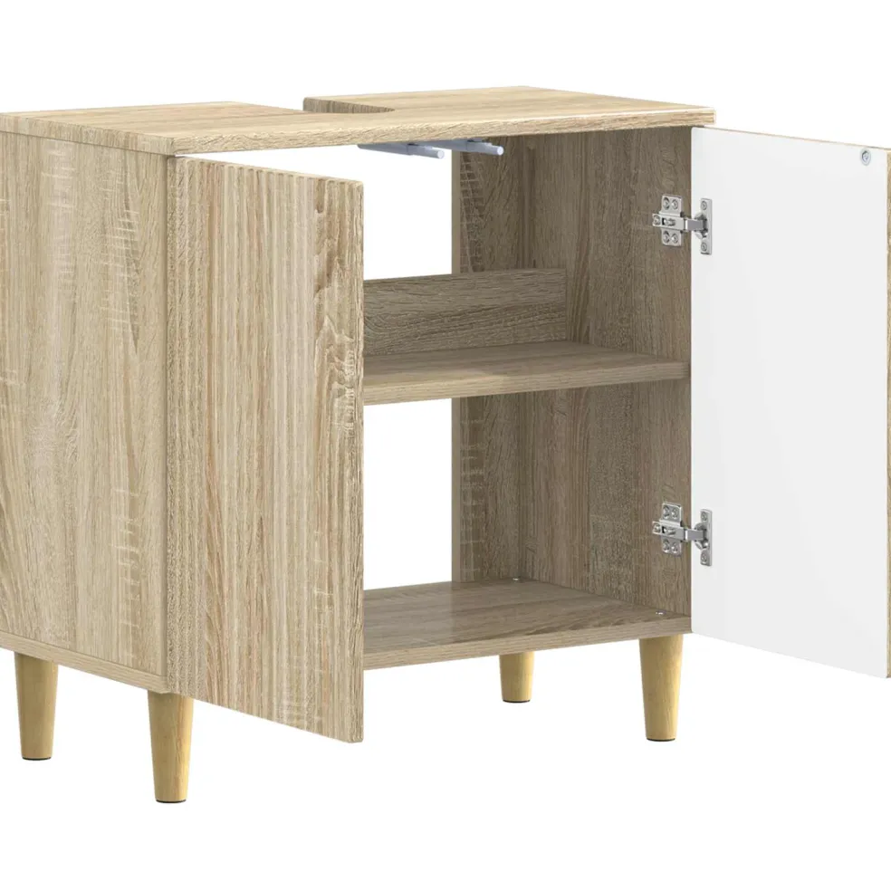 vidaXL Badkamer wastafelkast ARNHEM Sonoma Eiken 59,5 x 31,5 x 59 cm