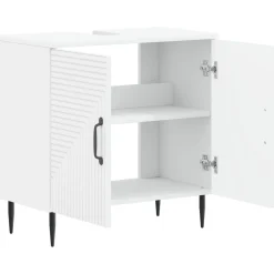 vidaXL Badkamer wastafelkast HAARLEM Wit 59,5 x 31,5 x 59 cm