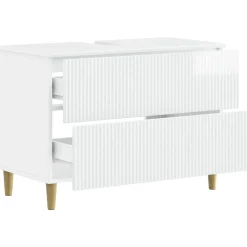 vidaXL Badkamer wastafelkast ARNHEM Hoogglans Wit 82 x 41 x 59 cm