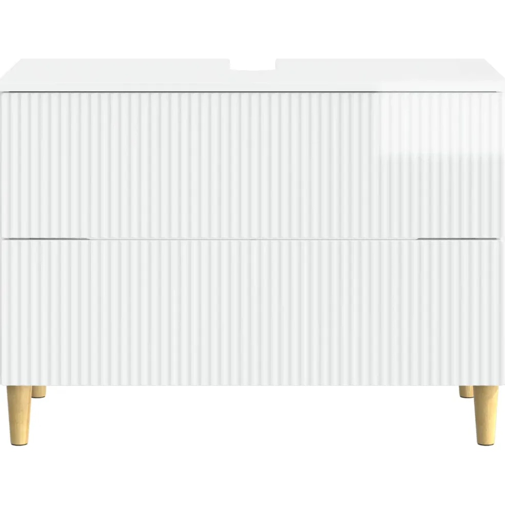 vidaXL Badkamer wastafelkast ARNHEM Hoogglans Wit 82 x 41 x 59 cm