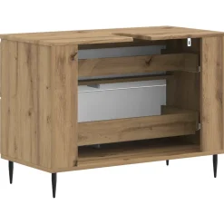 vidaXL Badkamer wastafelkast UTRECHT Artisanaal eiken 82 x 41 x 56 cm