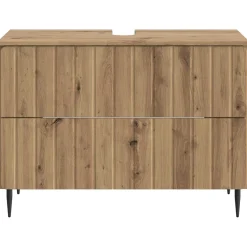 vidaXL Badkamer wastafelkast UTRECHT Artisanaal eiken 82 x 41 x 56 cm