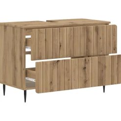 vidaXL Badkamer wastafelkast UTRECHT Artisanaal eiken 82 x 41 x 56 cm