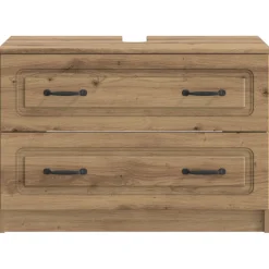 vidaXL Badkamer wastafelkast UTRECHT Artisanaal eiken 82 x 41 x 56 cm