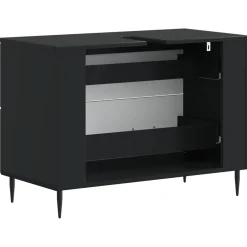 vidaXL Badkamer wastafelkast HAARLEM Zwart 82 x 41 x 58,5 cm