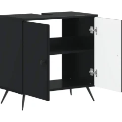vidaXL Badkamer wastafelkast BREDA Zwart 59,5 x 31,5 x 59 cm