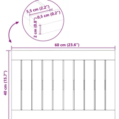 vidaXL Badmat 2 st Naturel 60 x 40 cm Massief Acaciahout
