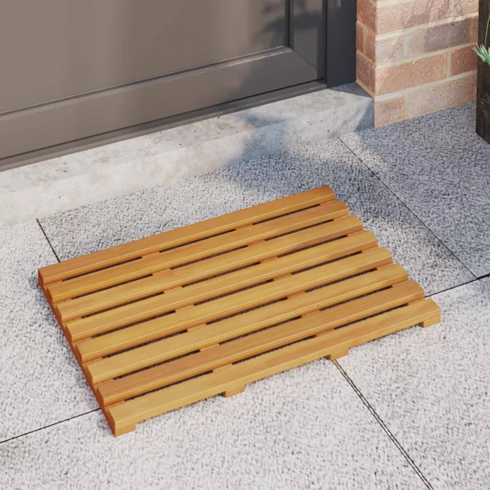 vidaXL Badmat 2 st Naturel 56 x 37 cm Massief Acaciahout