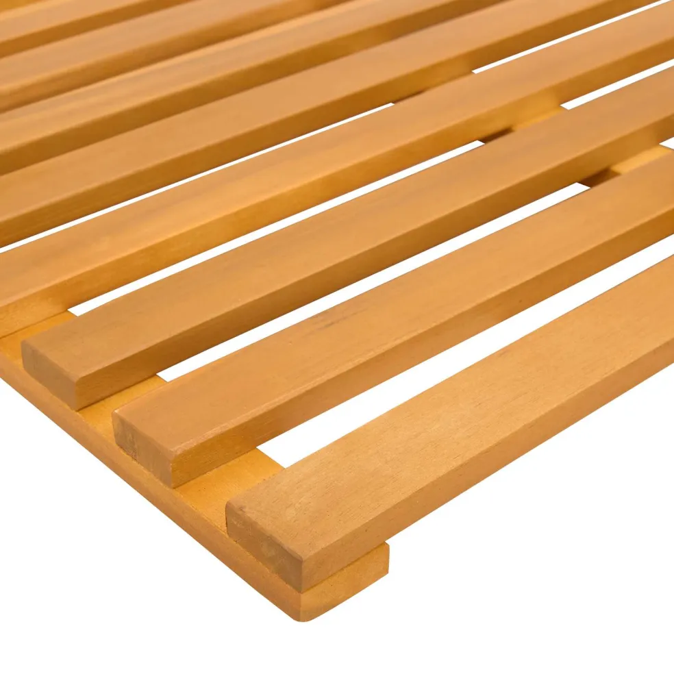 vidaXL Badmat 2 st Naturel 56 x 37 cm Massief Acaciahout