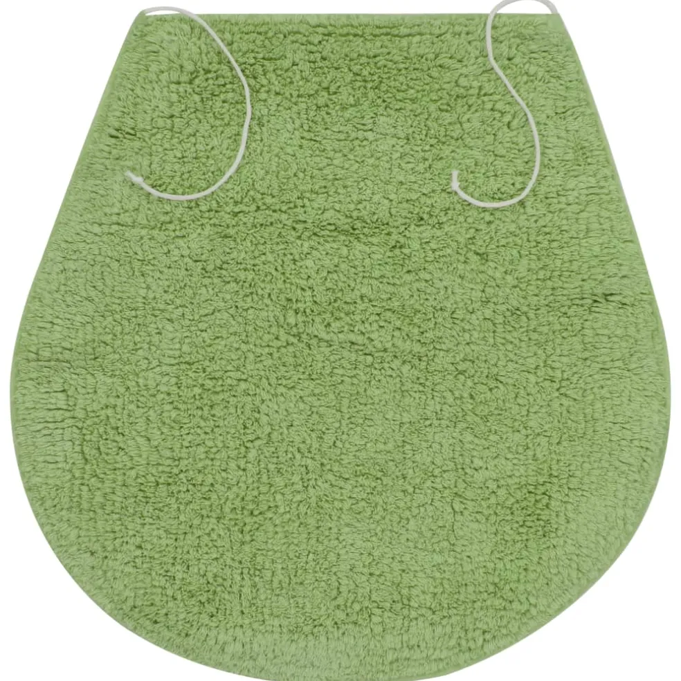 vidaXL Badmattenset stof groen 3-delig