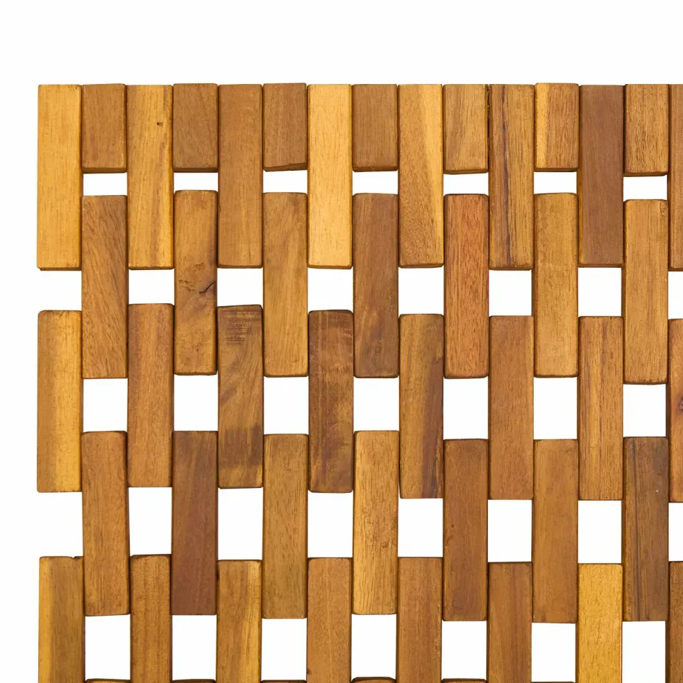 vidaXL Badmatten 2 st Naturel 44 x 60 cm Massief Acaciahout