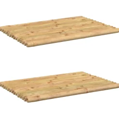 vidaXL Badmatten 2 st 50x35 cm bamboe