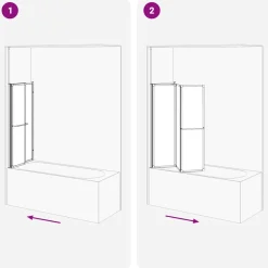 vidaXL Bad Scheidingswand Mat 120 x 70 x 137 cm Aluminium