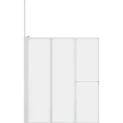 vidaXL Bad Scheidingswand Mat 120 x 70 x 137 cm Aluminium