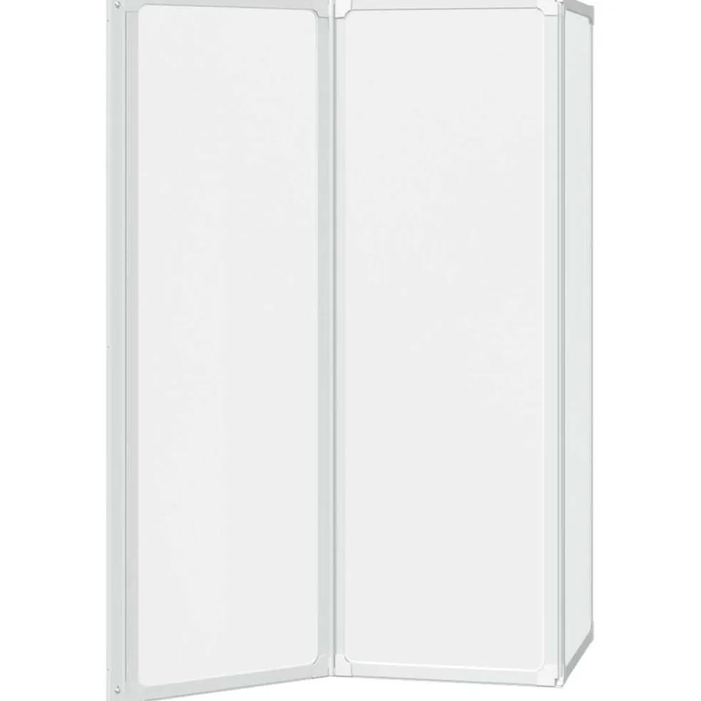vidaXL Badscherm 3 panelen vouwbaar 117 x 120 cm