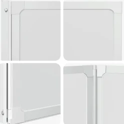 vidaXL Badscherm 3 panelen vouwbaar 117 x 120 cm