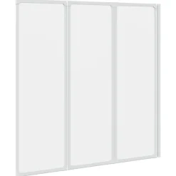 vidaXL Badscherm 3 panelen vouwbaar 117 x 120 cm