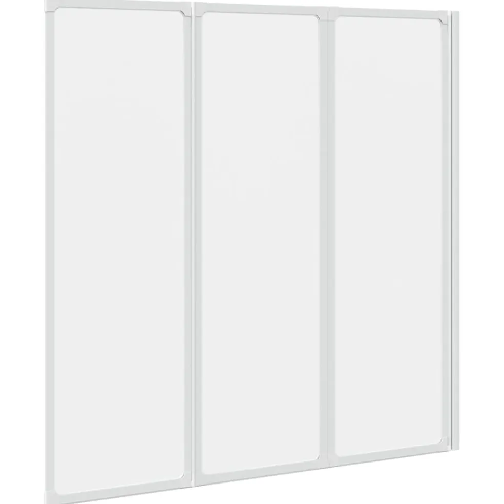 vidaXL Badscherm 3 panelen vouwbaar 117 x 120 cm