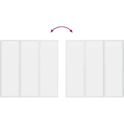 vidaXL Badscherm 3 panelen vouwbaar 117 x 120 cm