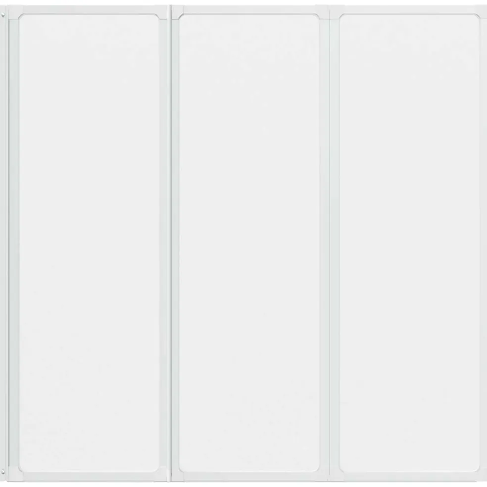 vidaXL Badscherm 3 panelen vouwbaar 117 x 120 cm