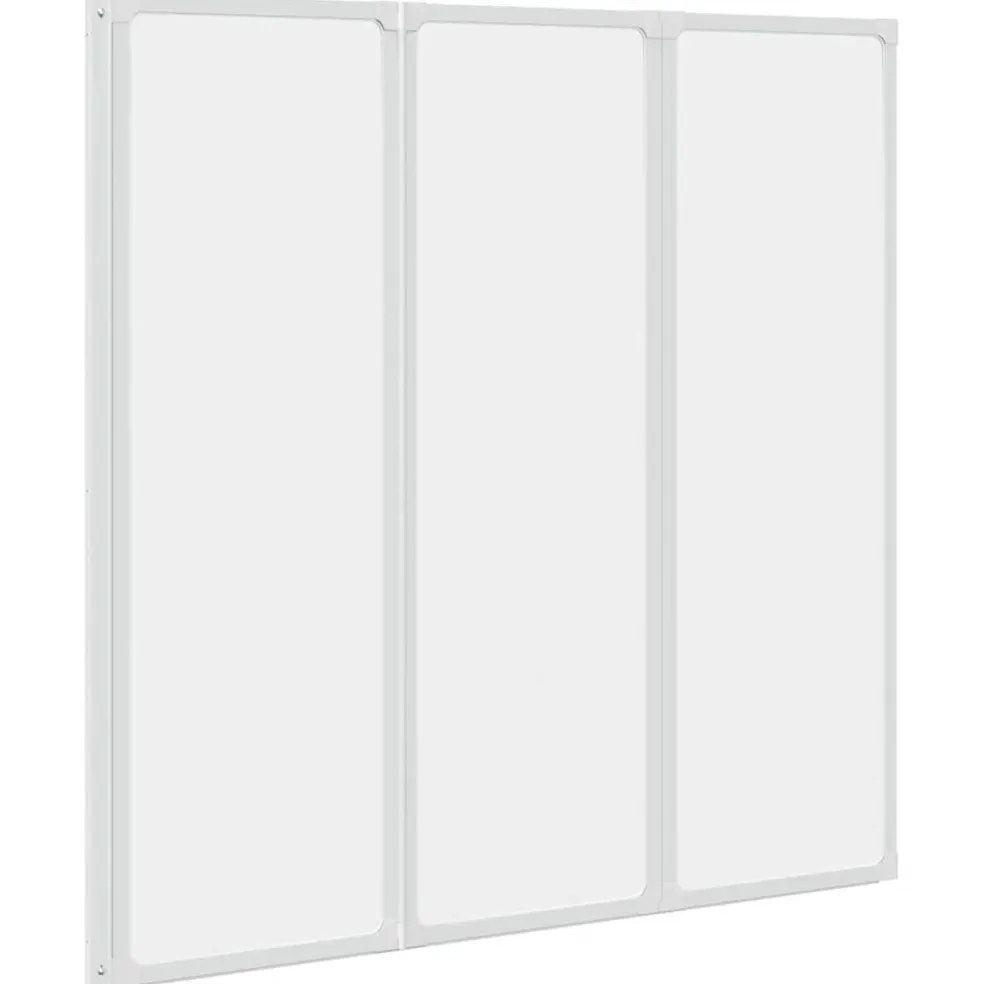 vidaXL Badscherm 3 panelen vouwbaar 117 x 120 cm