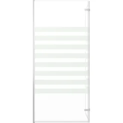 vidaXL Badwand gestreept 120x140 cm gehard glas